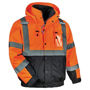 Unisex Reflective Hi Visibility Safety Jackets Yellow Polyester <b>Waterproof</b> Breathable Soft for Customizable Logo <b>Work</b> Pockets - Product Image 4