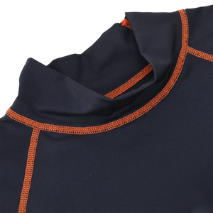 Nouveau Maillot de Bain Anti-UV à Manches Courtes en Néoprène Color Block Noir et Orange pour Homme, Qualité Supérieure 2026 - Product Image 4