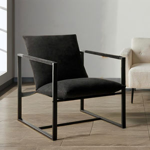 เก้าอี้เลานจ์กรอบโลหะร่วมสมัย-เหมาะสำหรับห้องนั่งเล่นและสำนักงาน - Product Image 1