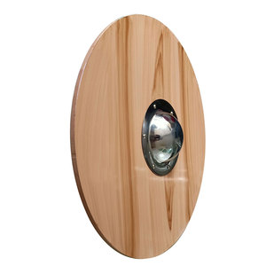 Bouclier rond en bois fait main, style artisanal simple, pour événements scéniques, spectacles, décoration murale et collection - Product Image 3