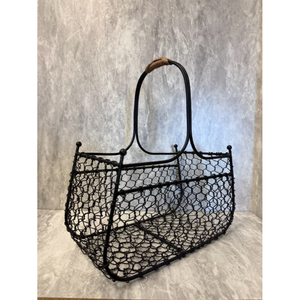 3 Piece Gold Metal Wire Basket <b>Set</b> Round Wire Storage Bin With Handles Laundry <b>Hamper</b> Planter Organizer - Product Image 6