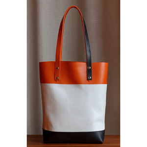 Sacs à main fourre-tout en cuir véritable blanc et noir pour femmes, style national, toutes saisons, décontractés, streetwear - Product Image 2