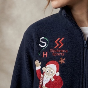 Christmas Embroidered Velvet Bomber <b>Jacket</b> Women Zip Up Outerwear Holiday Coat <b>Plus</b> <b>Size</b> <b>Sequin</b> Bomber <b>Jacket</b> - Product Image 3