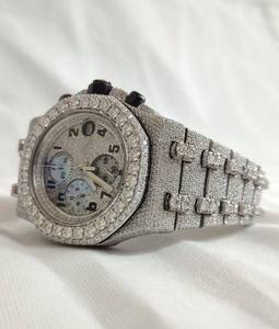 Montre de luxe Hip-Hop Black Ocean Jewels Jambo avec mouvement japonais à quartz, moissanite, verre tendance, 41 mm, bracelet 20 mm en acier inoxydable - Product Image 3