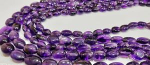 Ametyste africaine naturelle ovale lisse et polie de 8 pouces de long - Product Image 3