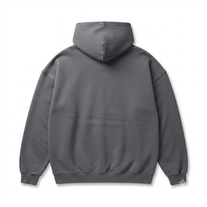 350GSM Custom Heavy <b>Weight</b> Hip Hop Solid Color Oversize Fashion Hoodies Loose Fit Thick Heavy Plain Design Premium Hoodie - Product Image 2