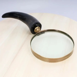 Loupe en corne de buffle naturelle polie, faite à la main, de haute qualité, écologique, personnalisable, style moderne/classique, cadeau pour homme - Product Image 2