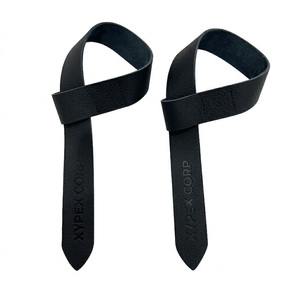 Sangles de musculation souples et pliables en cuir de vachette avec logo personnalisé, réglables et antidérapantes, pour la protection des paumes lors de la musculation. - Product Image 1