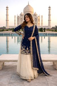 Lehenga Choli Heavy Embroidery Sequence Thread Work Fully Stitched Blouse 3.5 <b>Meter</b> Large Flair Wholesale Wedding Outfit - Product Image 2