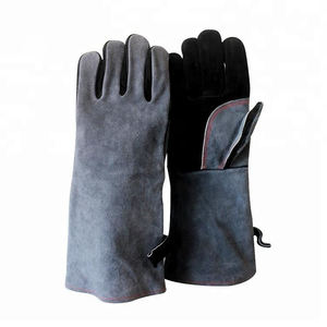 Gants de soudage en cuir antistatiques, imperméables, résistants à la chaleur, antidérapants, durables, en cuir de vachette, gants de travail personnalisés, sécurité industrielle - Product Image 3