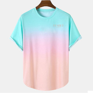 Camiseta transpirable para hombre con diseño limpio, tela elástica y ajuste informal, perfecta para los días de verano y cómoda para el día a día. - Product Image 1