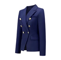 Blazer croisé long et respirant anti-plis pour femme, couleur unie, col cranté, veste de costume professionnelle