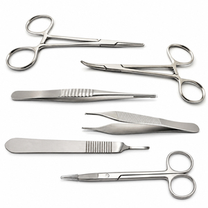 Kit de 6 Piezas para Retirar Suturas para Estudiantes de Medicina, Juego de Instrumentos Manuales para Uso Hospitalario, Portaagujas, Pinzas, Tijeras - Product Image 1