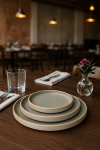 Premium Minimalist Matte <b>Ceramic</b> Dinner <b>Plate</b> Set – Modern Round Stoneware <b>Plates</b> for Dining, Serving & Home Tableware - Product Image 4