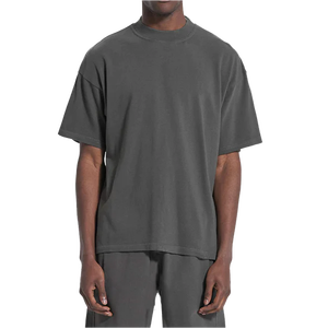 Camiseta de Algodón Tejido de Manga Corta con Cuello Redondo y Corte Regular para Hombre, Estilo Casual, Color Liso - Product Image 3
