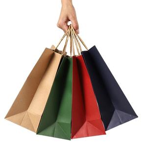 Bolsas de Compra de Papel Kraft con Logotipo Personalizado al por Mayor, Bolsas de Embalaje Blancas y Marrones Impresas de Lujo - Product Image 4
