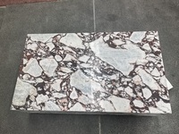 Mesa de Centro Rectangular de Mármol Calacatta Viola de Diseño Moderno y Lujo Natural para Sala de Estar