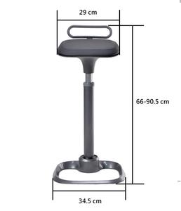 Tabouret haut noir pour comptoir, idéal pour les zones gourmandes - Product Image 2