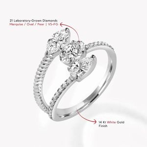 Anillo de Diamantes de 1.8CT con Corte Elegante, Cultivado en Laboratorio, Certificado por IGI, Oro Blanco de 9K, Color FG, VS1, Anillo de Compromiso de Lujo para Mujer - Product Image 4
