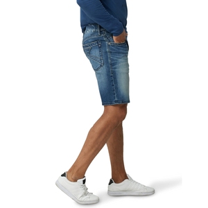 Short en jean taille mi-haute, coupe droite, délavage clair, 100% coton tricoté, style décontracté d'été, fermeture éclair, couleur unie, séchage rapide, écologique - Product Image 3