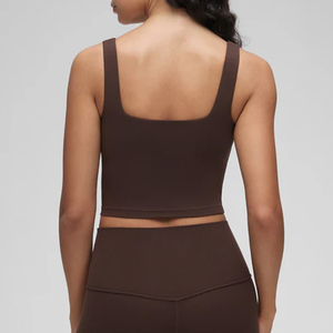 Custom Nylon Scooped Neck Contrast Panel Gym Yoga Adjustable Straps Removable <b>Padding</b> Sports <b>Running</b> Bra for Women - Product Image 2