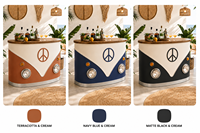 Comptoir de bar moderne ovale durable avec plateau en bois, design phare, marque HansArt Rajasthan, pour cuisine, restaurant, café, salon