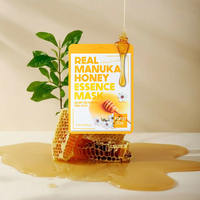 Masque facial en coton Farmstay REAL MANUKA HONEY ESSENCE, 10 pièces, extrait d'arbre à thé, nourrissant, hydratant, pour tous types de peau