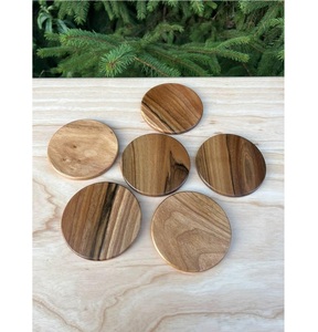 Custom Logo Acacia Wood <b>Coasters</b> Set Wooden Tabletop Protection <b>Coasters</b> Wholesale - Product Image 3