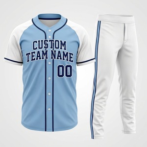 Tenues de baseball personnalisées avec passepoil contrastant, maillots de baseball respirants pour les académies sportives jeunesse - Product Image 6
