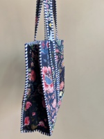 Sac fourre-tout en coton matelassé ethnique |   Sac de courses imprimé |   Vente en gros d'usine OEM