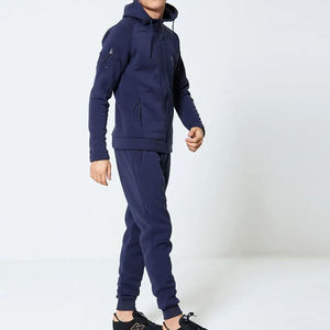 Conjunto Deportivo de Dos Piezas para Hombre, Sudadera con Capucha de Forro Polar Térmico Transpirable para Gimnasio, Fitness, Entrenamiento, Chándal para Correr - Product Image 5