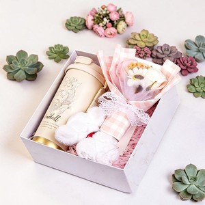 Custom Corporate <b>Gift</b> <b>Set</b> 316 Stainless Steel Coffee Mug with Bouquet and Greeting Card Bulk Supply - Product Image 1