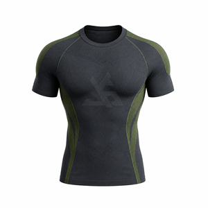 Camiseta Deportiva de Compresión para Hombre, Transpirable, de Secado Rápido, para Entrenamiento Atlético, Gimnasio, Running, Rendimiento Deportivo, Capa Base - Product Image 1