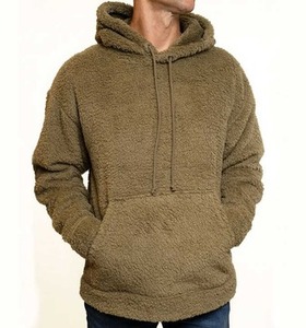 Sweat à capuche en sherpa pour homme, motif uni, 100% coton, broderie personnalisée, col doublé, hiver, grande taille, respirant, Pinco - Product Image 3