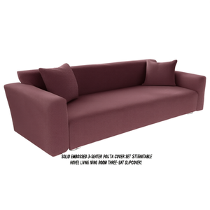 Funda de Sofá de Poliéster Sólida con Relieve para 3 Plazas, Funda Elástica para Muebles de Hogar, Hotel, Sala de Estar, Fundas para Sofá de Tres Plazas - Product Image 3