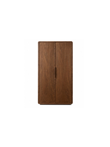 Armoire de luxe moderne en bois de mahogany massif, design épuré, écologique, avec penderie personnalisable intégrée, 2 portes, rangement pour chambre. - Product Image 2
