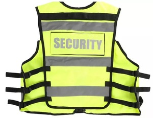 Hi Vis Reflective <b>Safety</b> Vest Guard Use Workplace Community <b>Safety</b> Vest Multi Pocket Polyester Customized Security Guard Uniform - Product Image 2