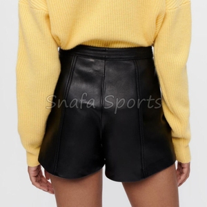 Quick Dry Breathable Women Leather Shorts Hot Selling Premium Quality Women Leather Shorts for Sale in Wholesale - Product Image 2