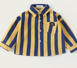 Chemise en tricot 100% coton à manches longues et col rond pour garçons, motif rayé imprimé, séchage rapide et respirante, écologique - Product Image 5