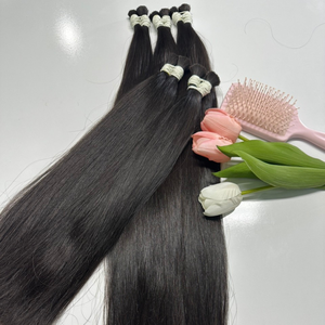 Venta al por mayor 100% Natural Virgen colores cabello humano de alta calidad a granel extensiones de cabello humano - Product Image 2