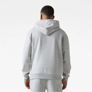Sudadera con Capucha Gris para Hombre, Corte Regular, Felpa de Algodón, Informal, con Bolsillo Delantero, para Otoño - Product Image 5