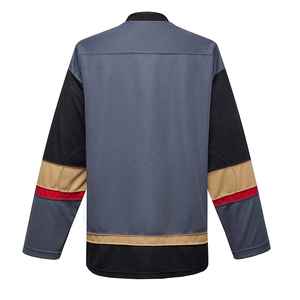 Maillot de hockey sur glace unisexe de haute qualité en polyester 100% respirant, personnalisable avec le nom de l'équipe, séchage rapide, prix bas - Product Image 4