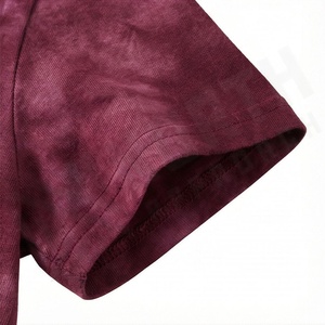 Camisetas Cortas de Lona con Cuello Redondo y Manga Corta, Estilo Tie-Dye, Casuales de Verano para Mujer, Ropa Deportiva Transpirable, Color Personalizado - Product Image 6