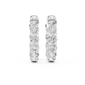 Luxury Silver IGI Certified Diamond Hoop <b>Earrings</b> for Women Brilliant Wedding Engagement Anniversary Party Elegant <b>Fine</b> Jewelry - Product Image 3