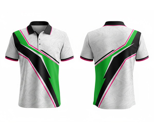 Polo imprimé par sublimation, style bouclier, vêtements de sport, coutures durables pour hommes, femmes, jeunes, séchage rapide, polo actif Dry-Fit - Product Image 3
