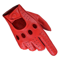 Guantes de Conducción Unisex de Piel de Cabra Genuina, Impermeables, Largos hasta la Muñeca, para Uso en el Automóvil y al Aire Libre en Invierno