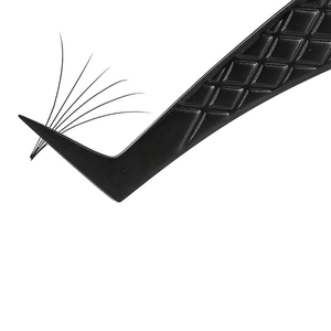 Nouvelle pince à cils en acier inoxydable à microfibres pour volume russe, 2D 8D, avec poignée antidérapante à prise diamantée, pour extensions de cils - Product Image 2