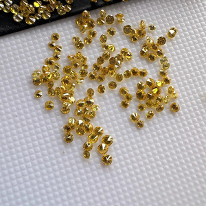 Diamantes cultivados en laboratorio de color amarillo, corte redondo, CVD HPHT IGI, tamaño pequeño, claridad VS VVS, diamantes de color fantasía. - Product Image 1