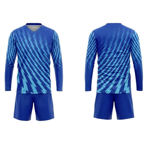 Ensemble d'uniformes d'entraînement de football unisexe, maillot et short de football, kit respirant à séchage rapide, vêtements d'équipe, lettres imprimées sur le devant, personnalisable - Product Image 1