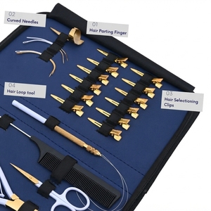 Kit Profesional de Herramientas para Extensiones de Cabello: Alicates de Microperlas, Alicates de Eliminación, Cortador de Queratina, Tijeras de Gancho, Clips - Product Image 4